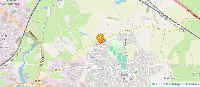 localisation de l'entreprise LA CHAPELLE  BONCHAMP LES LAVAL