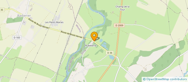 localisation de l'entreprise LA CHAPELLE D'AUBETERRE  BROUT-VERNET