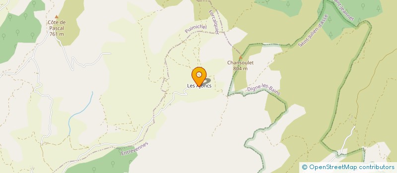 localisation de l'entreprise LA CHAPELLE DES AJONCS  ENTREVENNES