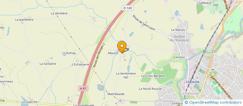 localisation de l'entreprise LA CHAPERONNIERE  CHEMILLE-EN-ANJOU