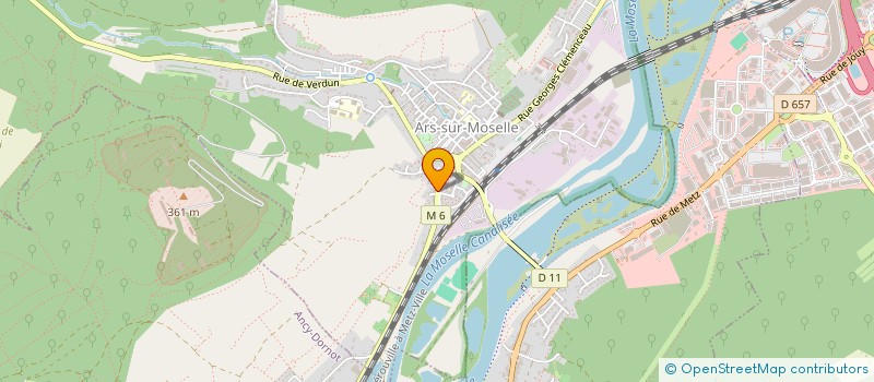 localisation de l'entreprise LA CHARBONNIERE  ARS-SUR-MOSELLE