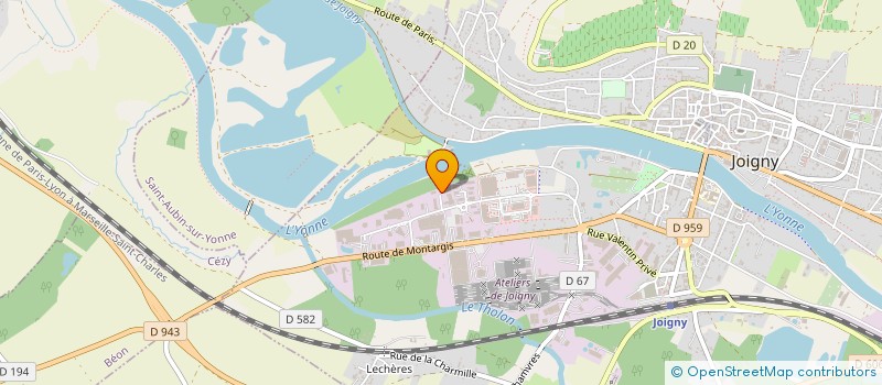 localisation de l'entreprise LA CHARBUYSIENNE à JOIGNY