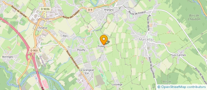 localisation de l'entreprise LA CHARE  CONTAMINE-SUR-ARVE