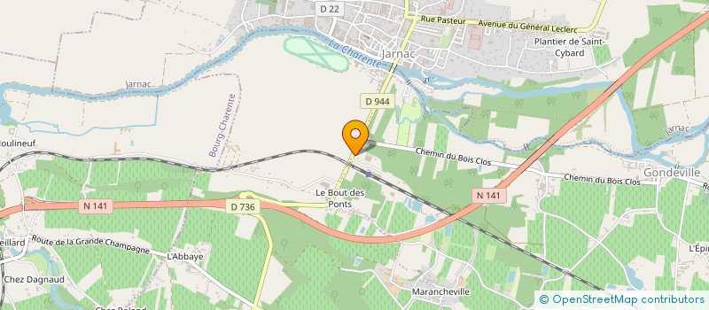 localisation de l'entreprise LA CHARENTAISE à MAINXE-GONDEVILLE