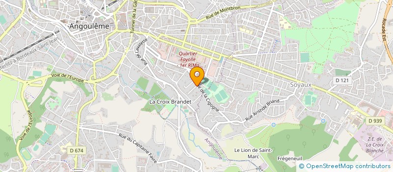 localisation de l'entreprise LA CHARENTAISE DE TRAVAUX PUBLICS à ANGOULEME
