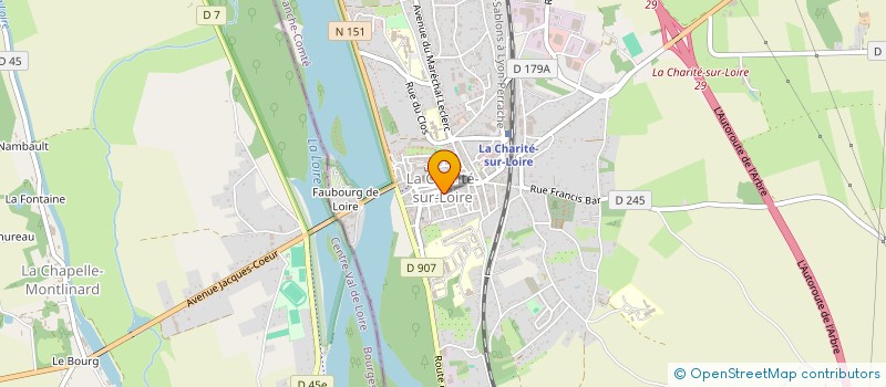 localisation de l'entreprise LA CHARITE BASKET 58 à LA CHARITE-SUR-LOIRE