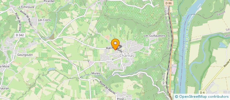 localisation de l'entreprise LA CHARNAUDE  CHARNAS