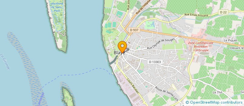 localisation de l'entreprise LA CHARNIERE à BLAYE