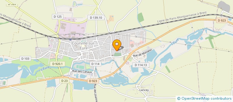 localisation de l'entreprise LA CHARPENTE COURVILLOISE à COURVILLE-SUR-EURE
