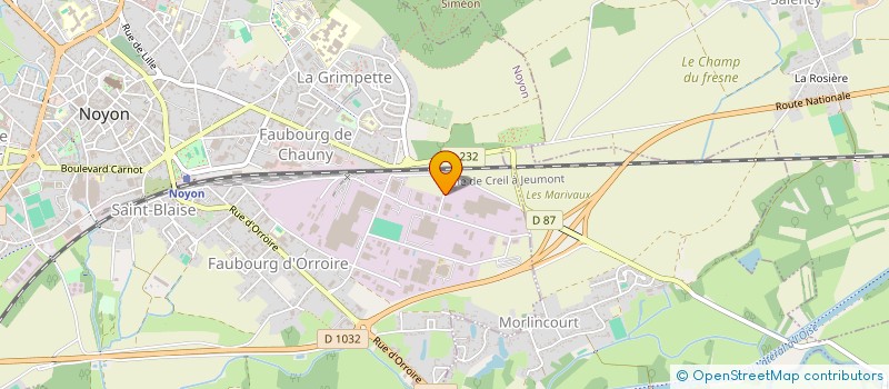localisation de l'entreprise LA CHARPENTE NOYONNAISE à NOYON