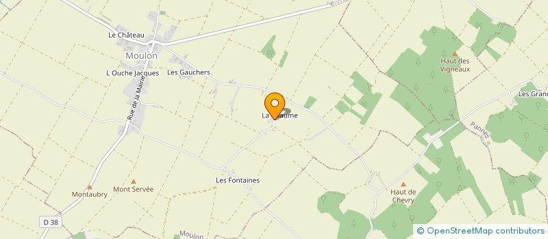 localisation de l'entreprise LA CHARPENTERIE  BEAUCHAMPS-SUR-HUILLARD