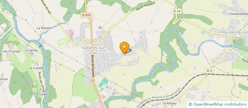 localisation de l'entreprise LA CHARPENTERIE DU PONT NEUF  VALLIERES-SUR-FIER