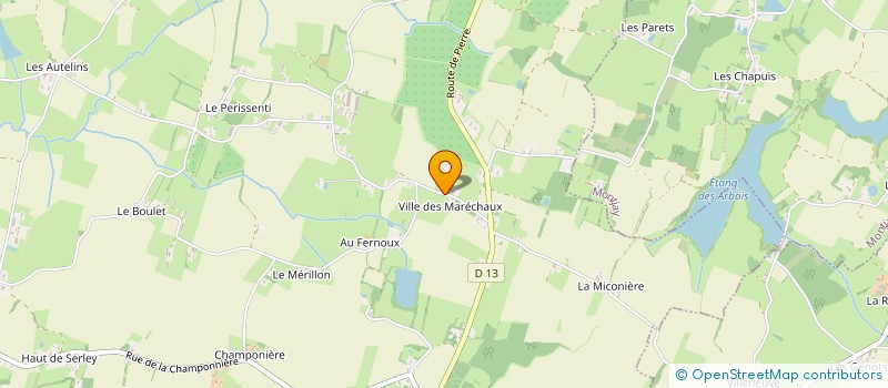 localisation de l'entreprise LA CHARRETTE BLEUE  SERLEY