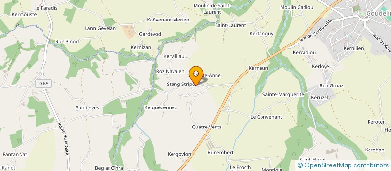 localisation de l'entreprise LA CHARRETTE GOURMANDE  GOUDELIN