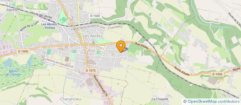 localisation de l'entreprise LA CHARRUE BLEUE  LES ABRETS-EN-DAUPHINE