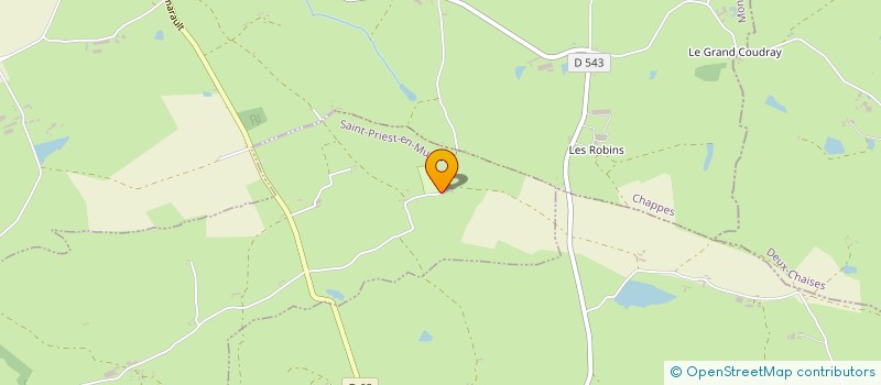 localisation de l'entreprise LA CHARVIERE  SAINT-PRIEST-EN-MURAT