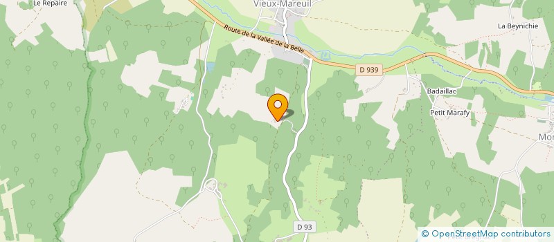 localisation de l'entreprise LA CHASSAGNE  MAREUIL EN PERIGORD