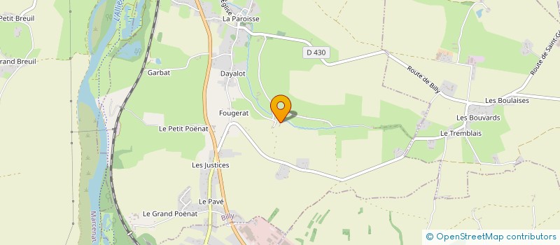 localisation de l'entreprise LA CHASSAIGNE  BILLY