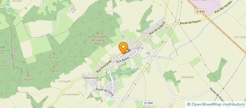 localisation de l'entreprise LA CHASSE DE LA MONTAGNE DE LAGNY  LAGNY