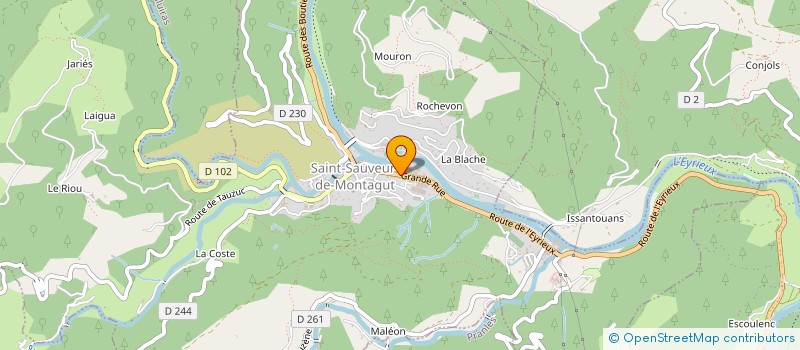 localisation de l'entreprise LA CHATAIGNERAIE à SAINT-SAUVEUR-DE-MONTAGUT