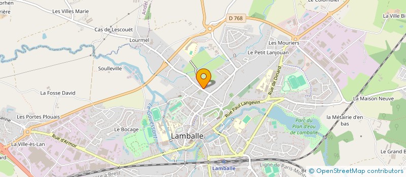 localisation de l'entreprise LA CHATAIGNERAIE  LAMBALLE-ARMOR