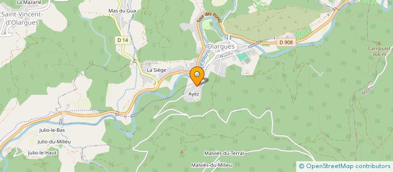 localisation de l'entreprise LA CHATAIGNERAIE SARL à OLARGUES