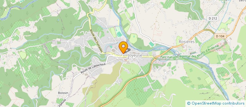 localisation de l'entreprise LA CHATAIGNERIE à JOYEUSE