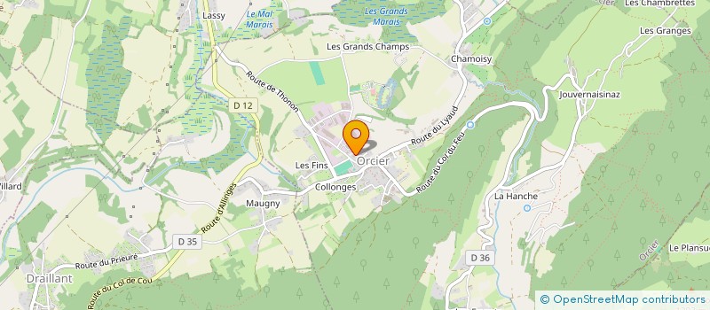 localisation de l'entreprise LA CHATELINE  ORCIER