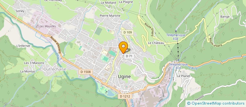 localisation de l'entreprise LA CHATELLE  UGINE