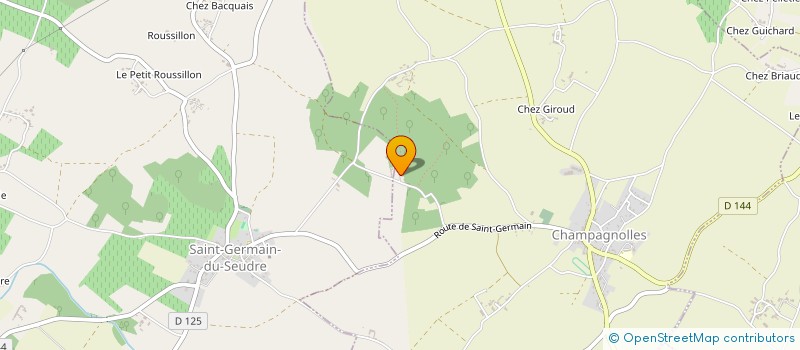 localisation de l'entreprise LA CHATELLERIE DU GAGNON  CHAMPAGNOLLES