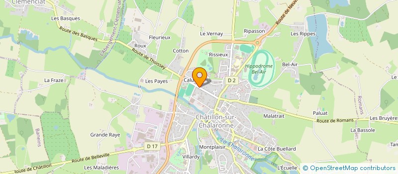 localisation de l'entreprise LA CHATILLONAISE DE LOCATION  CHATILLON-SUR-CHALARONNE