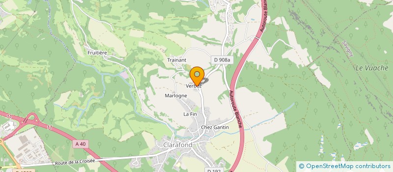 localisation de l'entreprise LA CHAUFFERIE DE VERBOZ  CLARAFOND-ARCINE