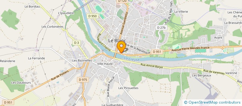 localisation de l'entreprise LA CHAUM à LE BLANC