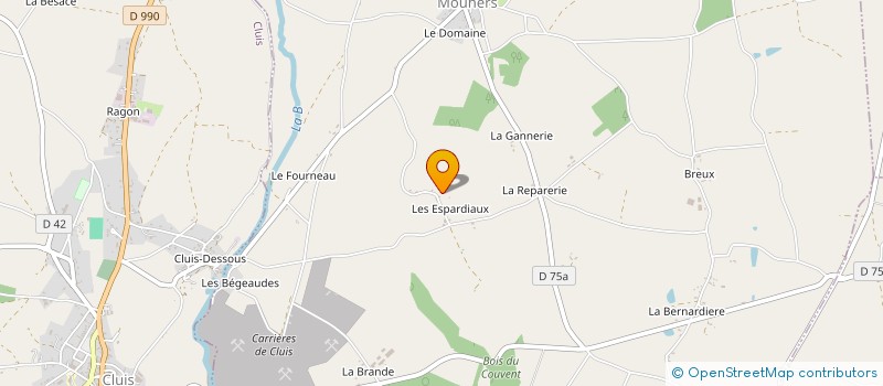 localisation de l'entreprise LA CHAUME A LA BOUCHERE à CLUIS
