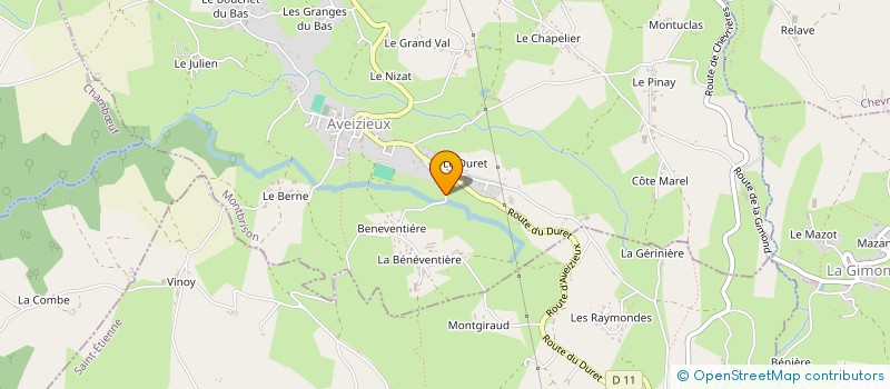 localisation de l'entreprise LA CHAUME ENERGIE  AVEIZIEUX