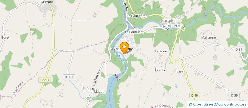 localisation de l'entreprise LA CHAUMERETTE à GARGILESSE-DAMPIERRE