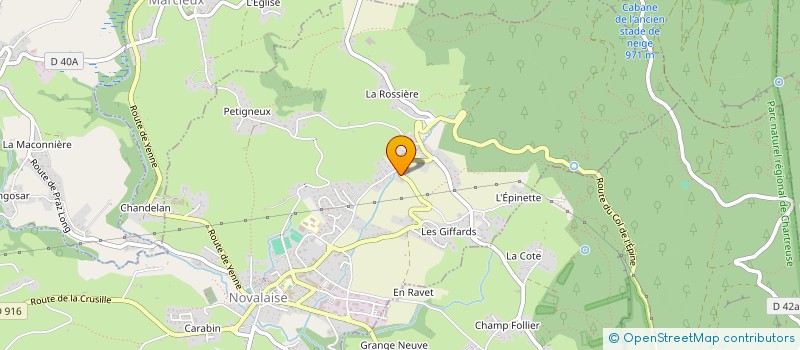 localisation de l'entreprise LA CHAUMIERE  NOVALAISE