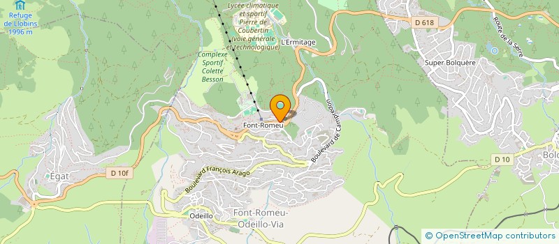 localisation de l'entreprise LA CHAUMIERE à FONT-ROMEU-ODEILLO-VIA