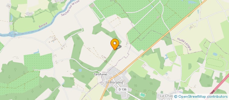 localisation de l'entreprise LA CHAUMIERE  SEICHES-SUR-LE-LOIR