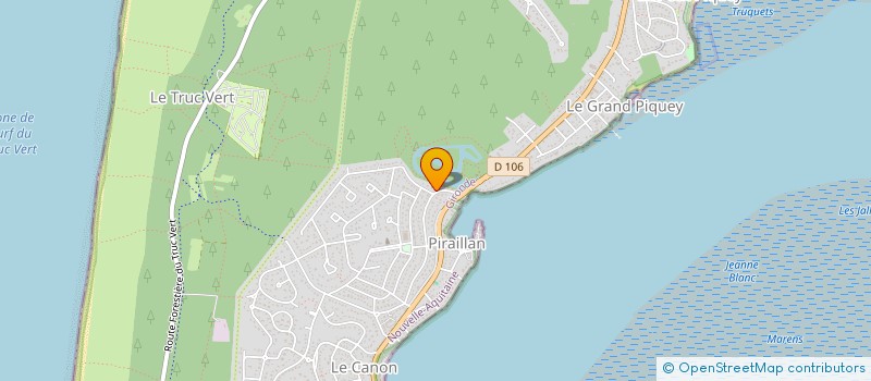 localisation de l'entreprise LA CHAUMIERE DE L'EAU BOURDE à LEGE-CAP-FERRET