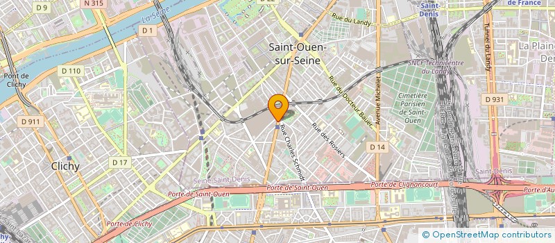 localisation de l'entreprise LA CHAUMIERE DE ROSNY à SAINT-OUEN-SUR-SEINE