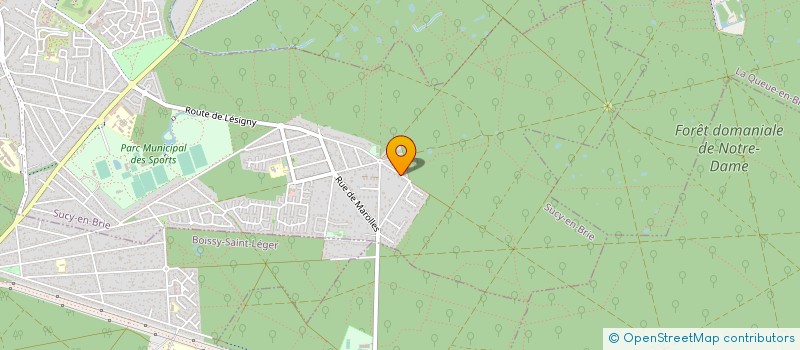 localisation de l'entreprise LA CHAUMIERE DE SUCY  SUCY-EN-BRIE