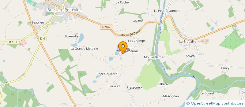 localisation de l'entreprise LA CHAUMIERE LV  VAL-D'OIRE-ET-GARTEMPE