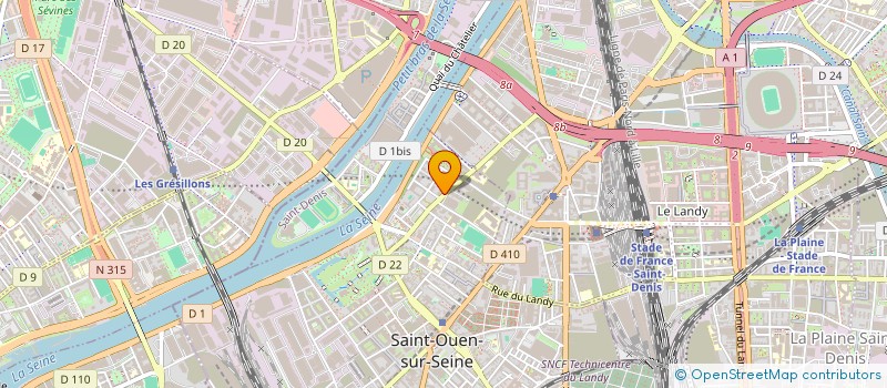 localisation de l'entreprise LA CHAUMIERE OLYMPIQUE  SAINT-OUEN-SUR-SEINE