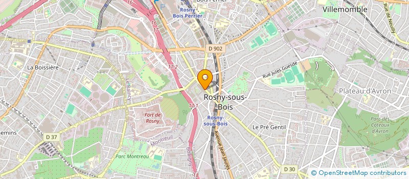 localisation de l'entreprise LA CHAUMINE à ROSNY-SOUS-BOIS