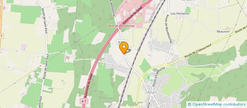 localisation de l'entreprise LA CHAUSSEE à ALLAN