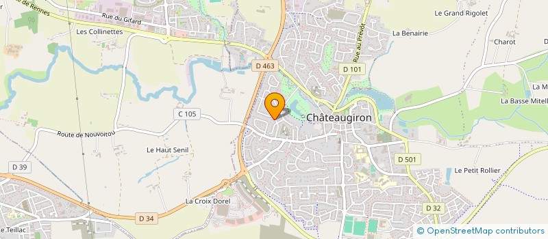 localisation de l'entreprise LA CHAUSSEE DES GEANTS  RENNES