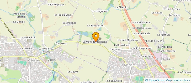 localisation de l'entreprise LA CHAUSSEE DU LAC  LA MEZIERE