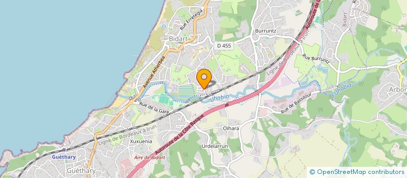 localisation de l'entreprise LA CHAUSSETTE ROUGE à BIDART