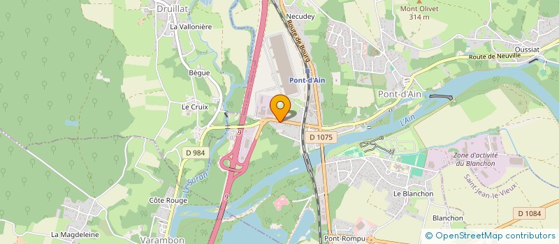 localisation de l'entreprise LA CHAUSSURE CM à PONT-D'AIN